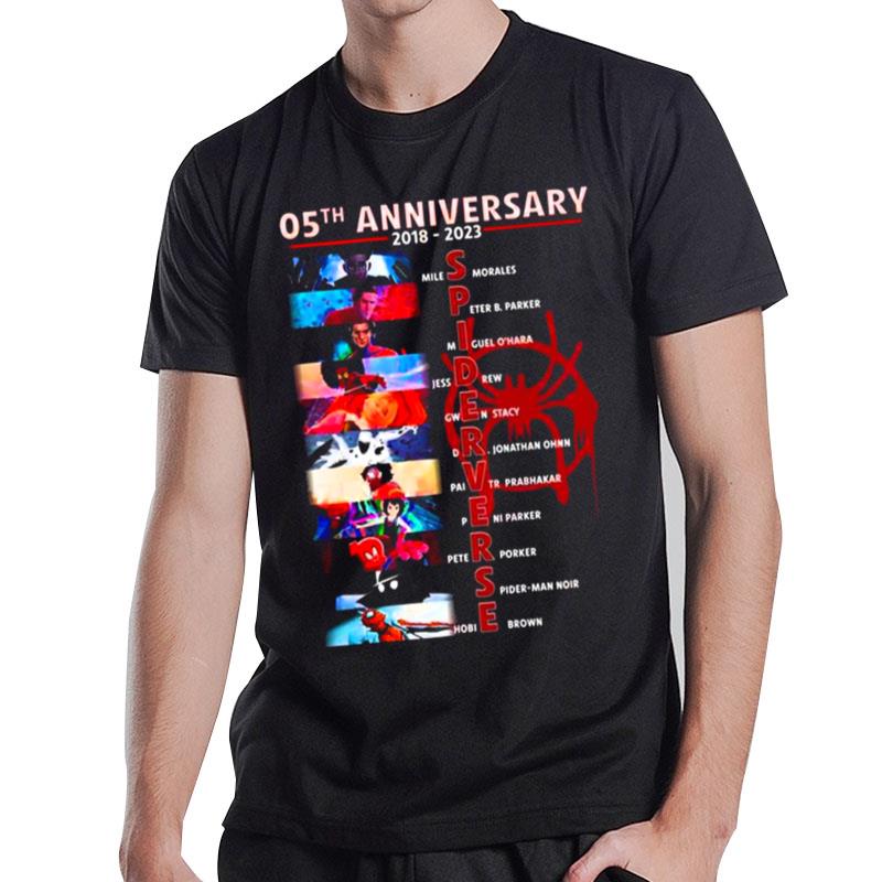 05Th Anniversary 2018 - 2023 Spider Verse T-Shirt