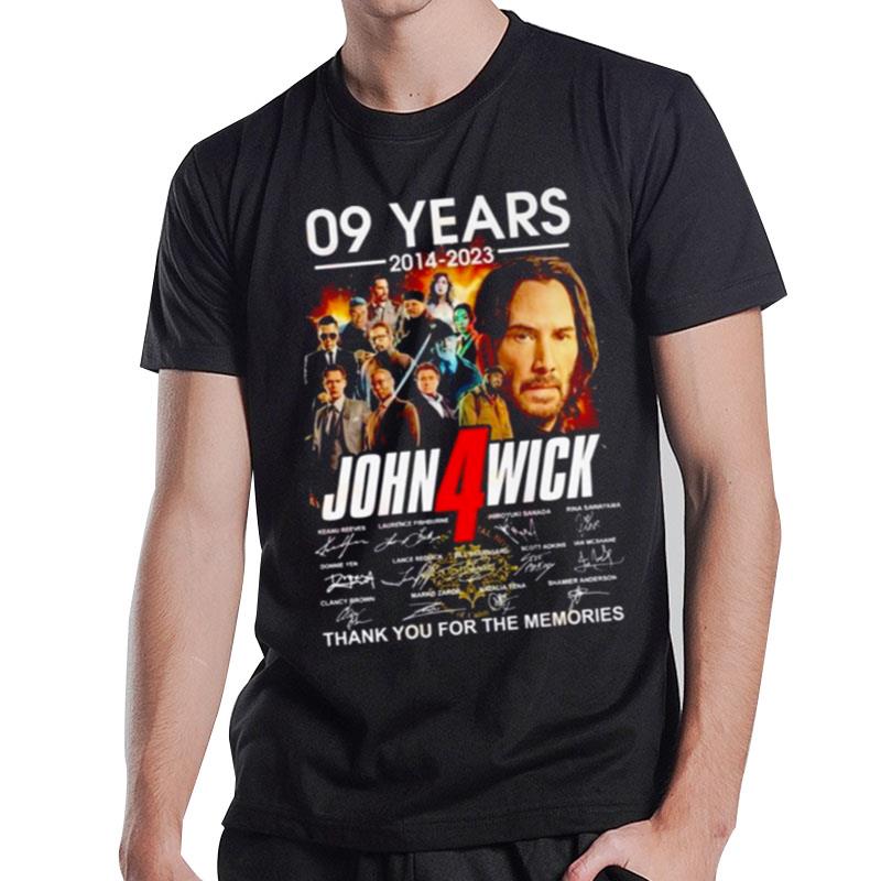 09 Years John Wick Chapter 4 2014 - 2023 Thank You For The Memories T-Shirt