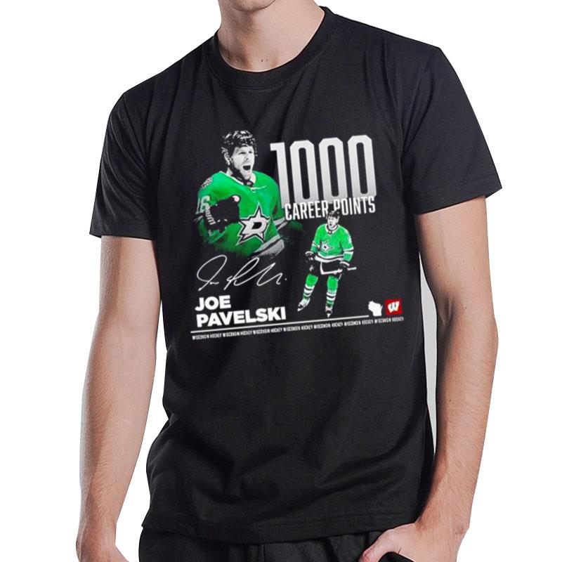 1000 Career Points Joe Pavelski Dallas Stars Signature T-Shirt