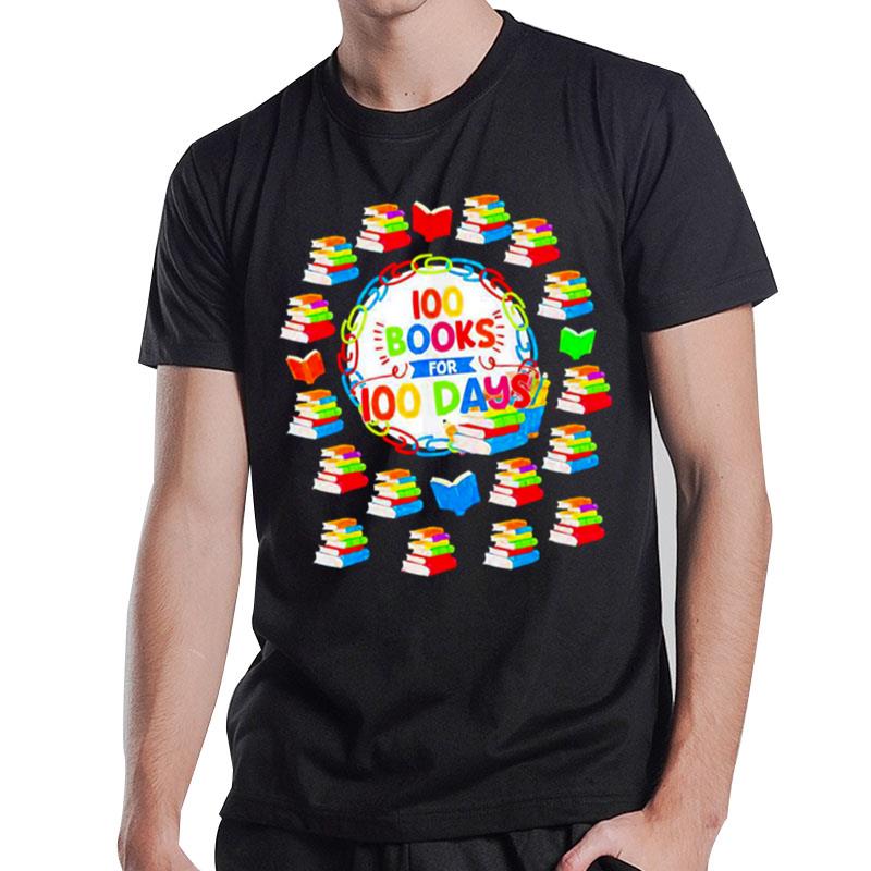 100 Books For 100 Days 100Th Day Of School T-Shirt