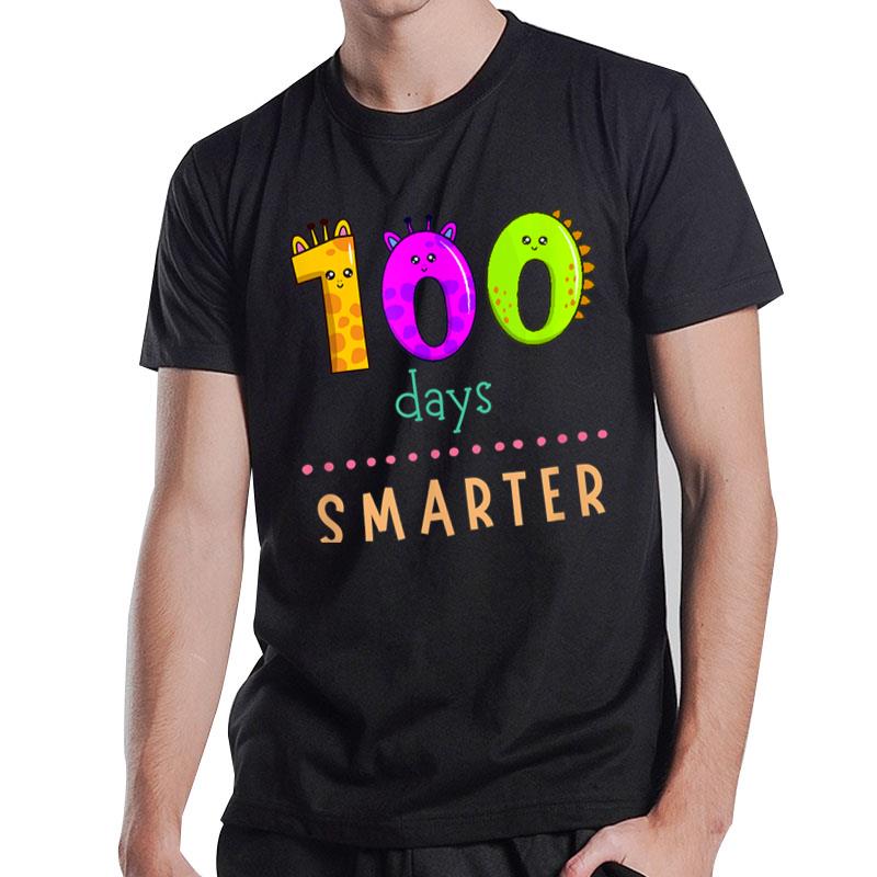 100 Days Of School 100 Days Smarter Teacher Boy Girl Cute T-Shirt