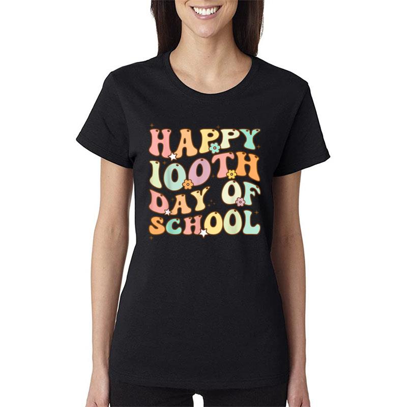 100 Days Of School 100Th Day Of School Teacher Student Women T-Shirt