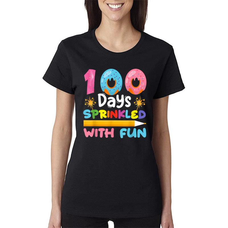 100 Days Sprinkled With Fun 100Th Day Of School Teacher Women T-Shirt