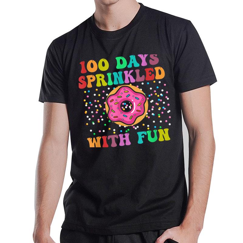 100 Days Sprinkled With Fun 100Th Days Of School Groovy T-Shirt