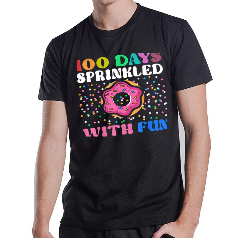 100 Days Sprinkled With Fun Happy 100Th Day Of School Groovy T-Shirt