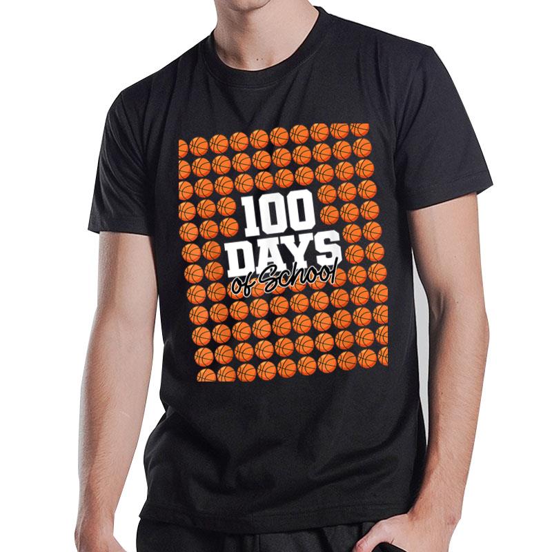 100 Days Of School Basketball 100Th Day School Gym Teacher T-Shirt