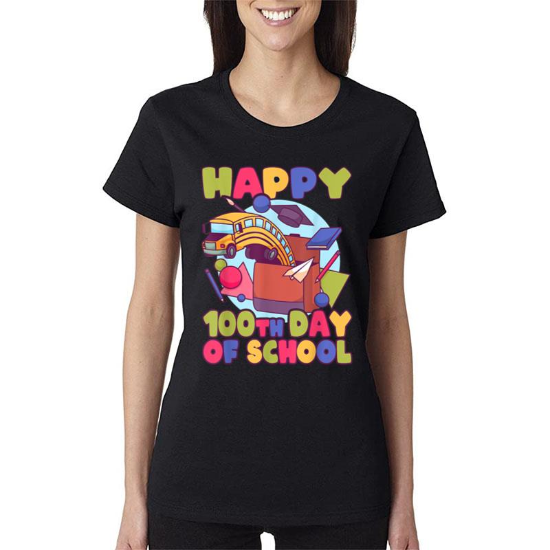 100 Days Of School Bus Women T-Shirt