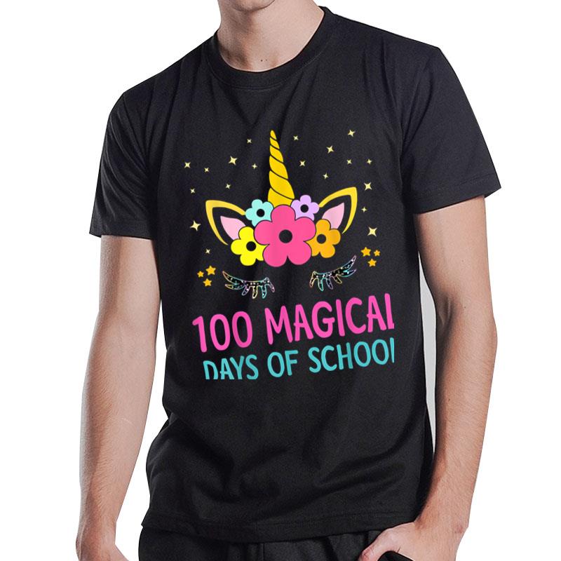 100Th Day Of Kindergarten Shirt For Girls 100 Magical Days Ver 1 T-Shirt