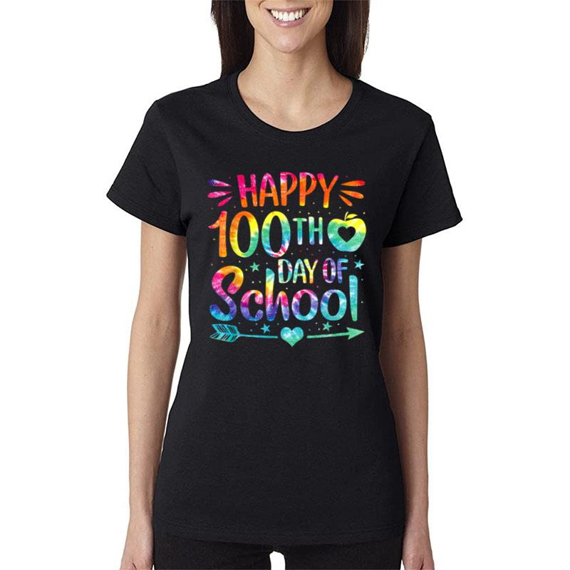 100Th Day Of School Gifts For Teacher Student Happy 100 Days Women T-Shirt