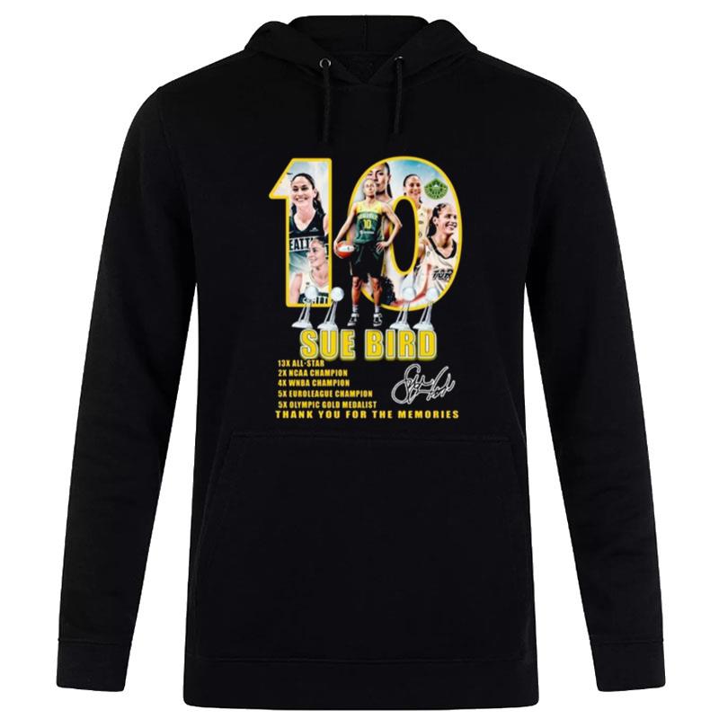 10 Sue Bird Thank You For The Memories Signature Hoodie