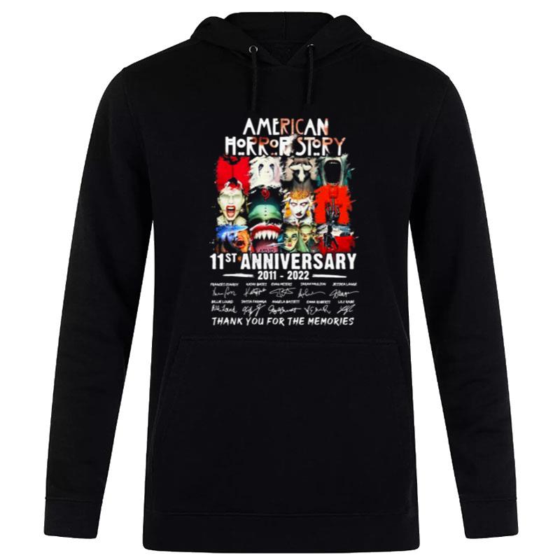 11St Anniversary Of American Horror Story 2011 2022 Signatures Thank You For The Memories Hoodie