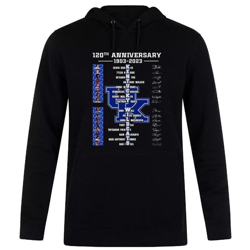 120Th Anniversary 1903 2023 Kentucky Wildcats Team Signatures Hoodie