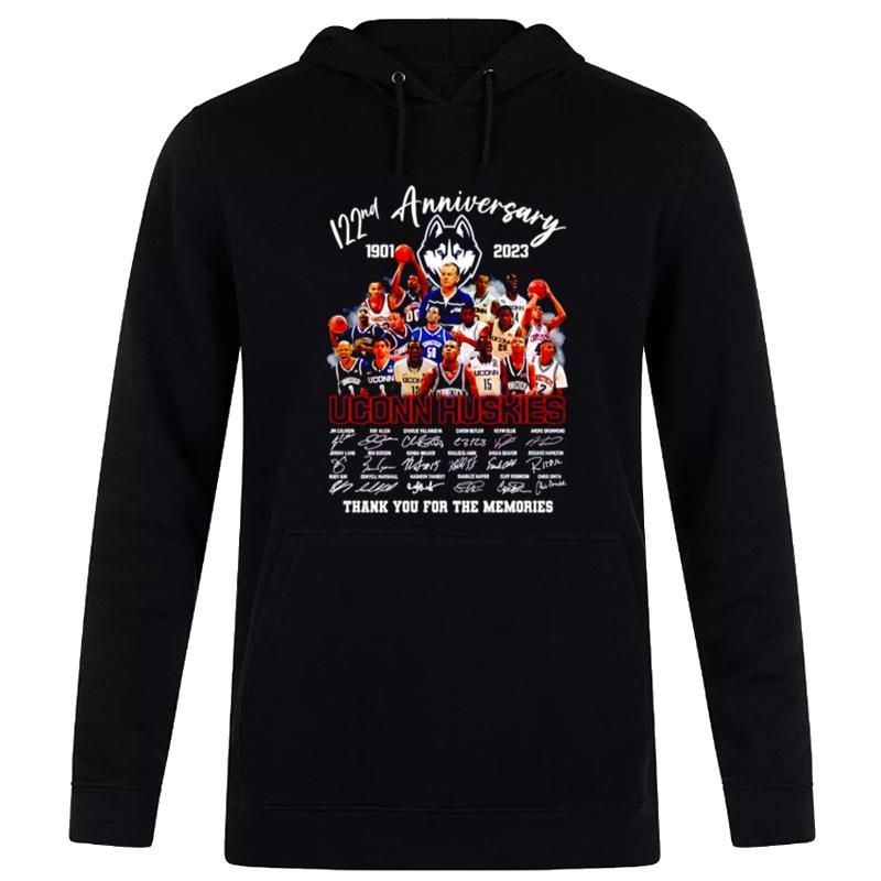 122Nd Anniversary 1901 2023 Uconn Huskies Thank You For The Memories Signature Hoodie