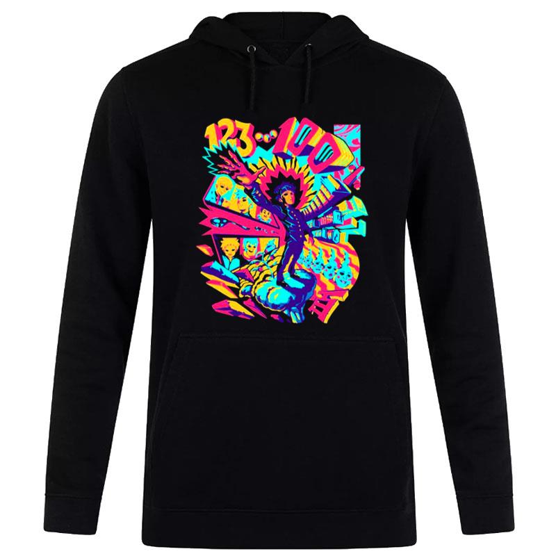 1 2 3 Psychedelic 100 Anime Coloful Hoodie