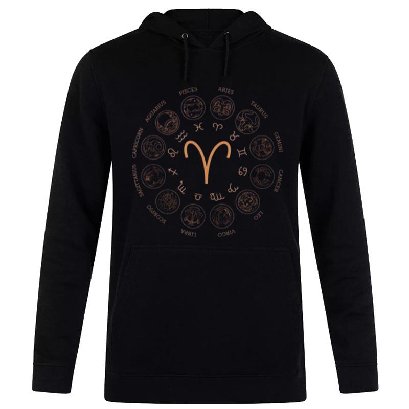 12 Zodiac Signs Aries Zodiac Design Hoodie