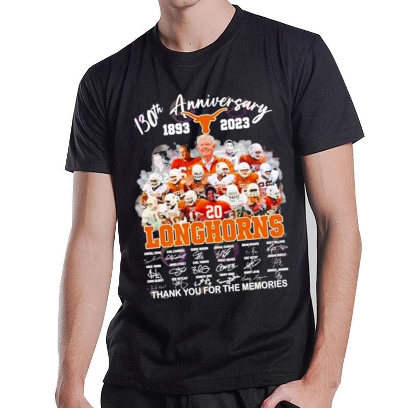 130Th Anniversary 1893 2023 Longhorns Thank You For The Memories T-Shirt