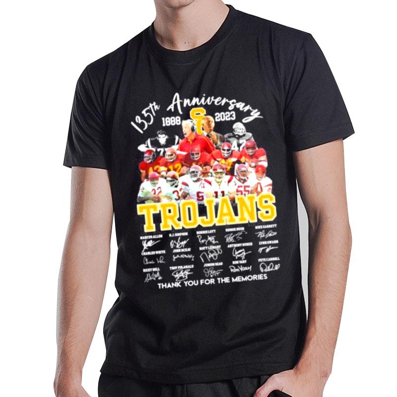 135Th Usc Trojans Anniversary 1888 2023 Thank You For The Memories Signatures T-Shirt