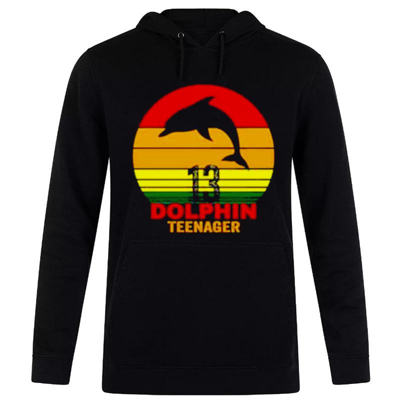 13 Dolphin Teenager Vintage Hoodie