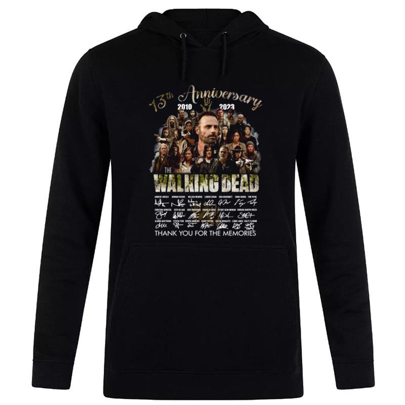 13Th Anniversary 2010 2023 The Walking Dead Thank You For The Memories Signatures Hoodie