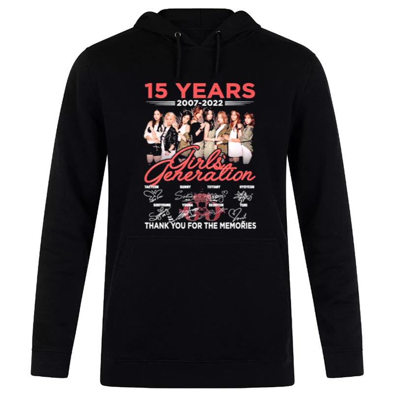 15 Years 2007 2022 Girls Generation Signatures Thank You For The Memories Hoodie