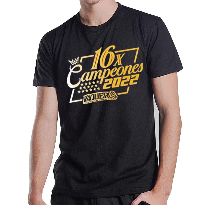 16X Campeones 2022 Vaqueros T-Shirt