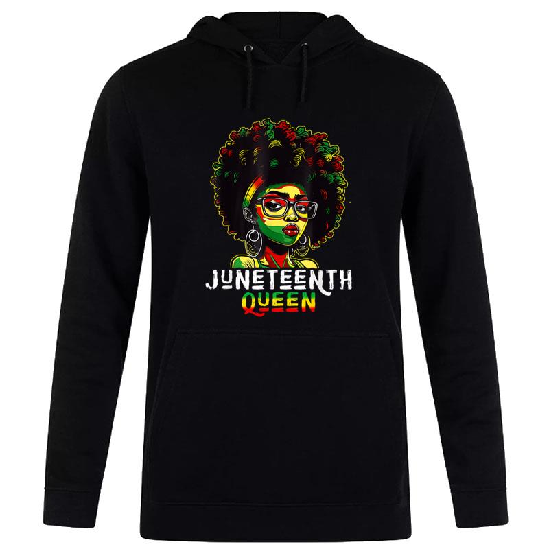 1865 Juneteenth Black Melanin Queen Natural Afro Hair Hoodie