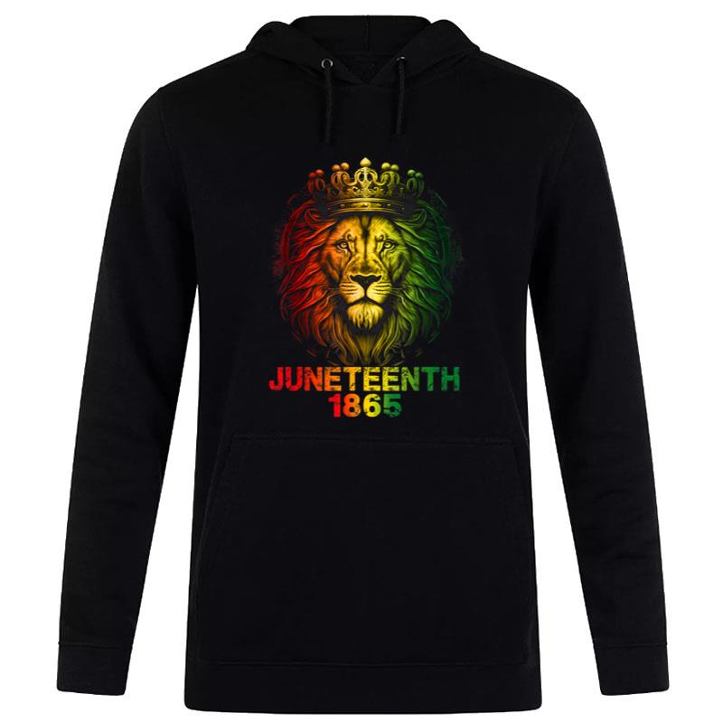 1865 Juneteenth Celebrate Lion African American Freedom Day Hoodie