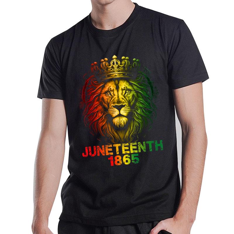 1865 Juneteenth Celebrate Lion African American Freedom Day T-Shirt