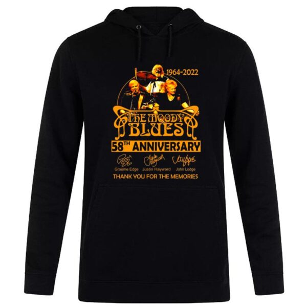 1964 2022 The Moody Blues 58Th Anniversary Thank You For The Memories Signatures Hoodie