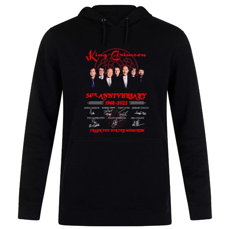 1968 2022 King Crimson 54Th Anniversary Thank You For The Memories Signatures Hoodie