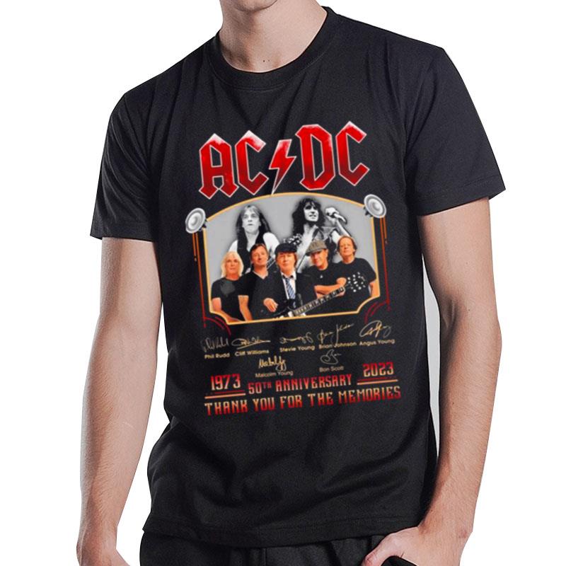 1973 2023 Ad Dc 50Th Anniversary Thank You For The Memories Signatures T-Shirt