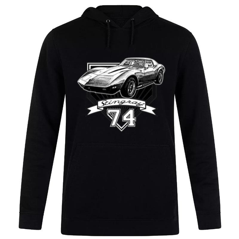 1974 Corvette Stingray Retro Nascar Car Racing Hoodie