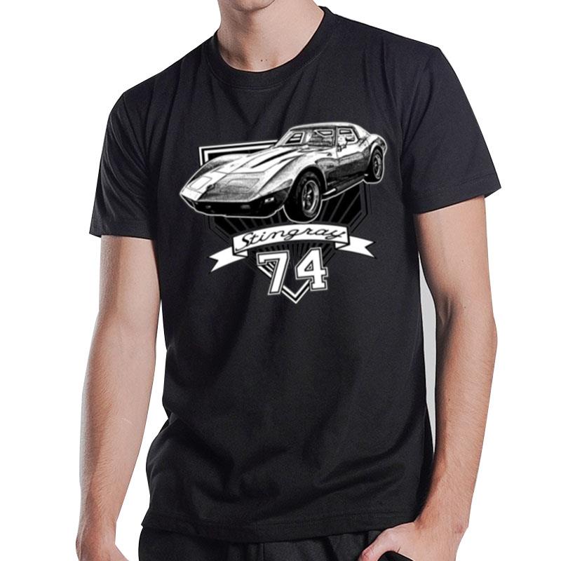 1974 Corvette Stingray Retro Nascar Car Racing T-Shirt