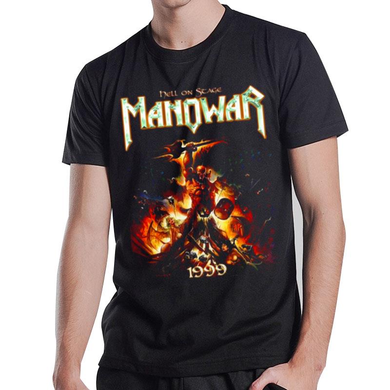 1999 Hell On Stage Manowar Band T-Shirt