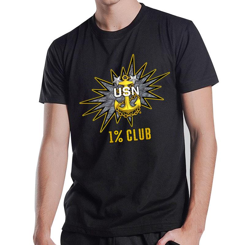 1% Club Navy Master Chief E9 Mcpo Pride T-Shirt