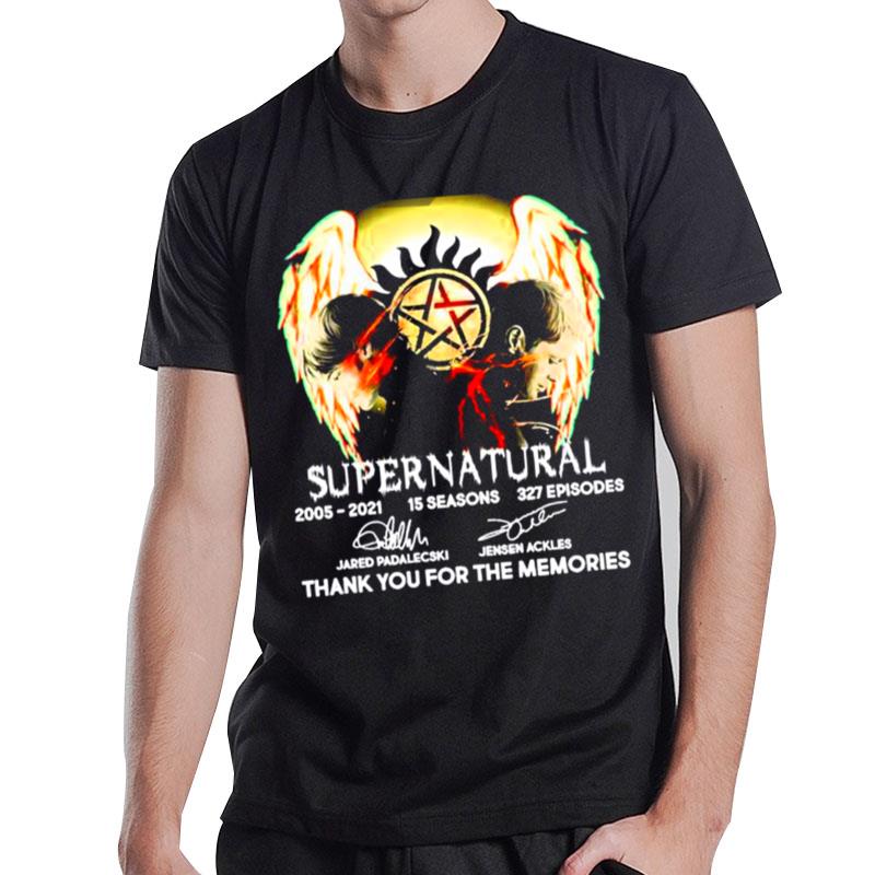 2005 2021 Supernatural Signature Thank You For The Memories T-Shirt