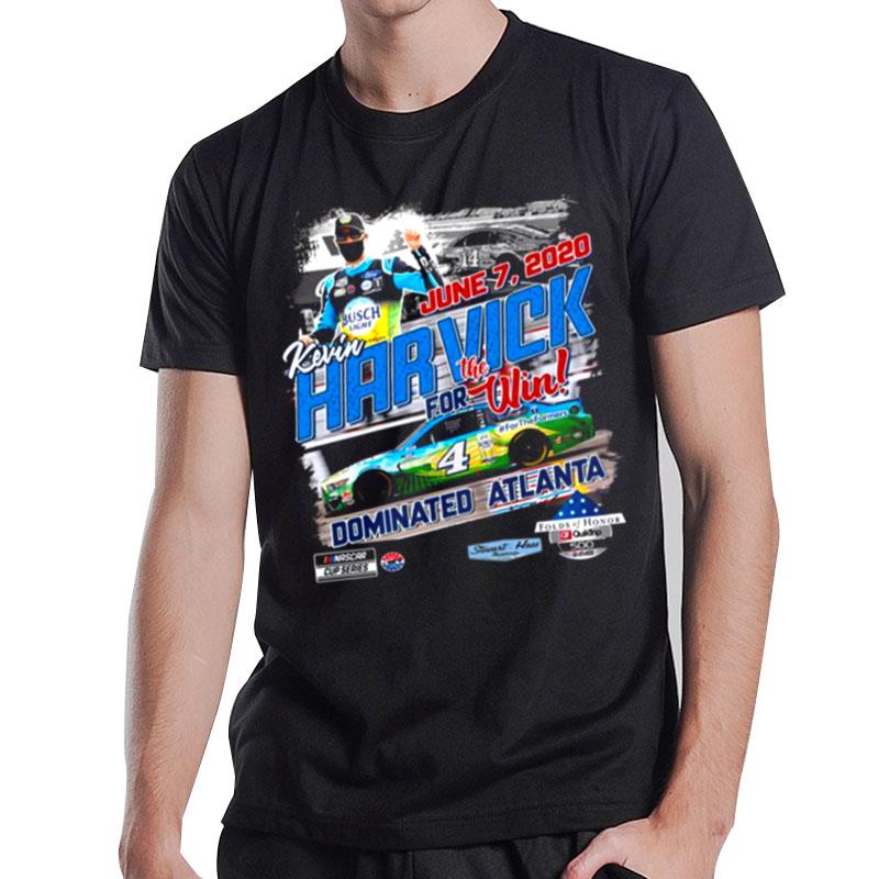 2020 Atlanta Race Win Gray Retro Nascar Car Racing Kevin Harvick T-Shirt