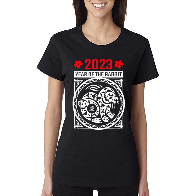 2023 Year Of The Rabbit Chinese New Year Zodiac Artwork Nye Women T-Shirt