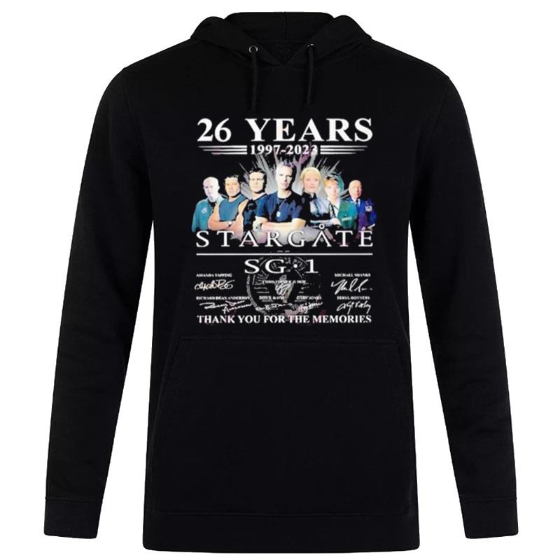 26 Years 1997 - 2023 Stargate Sg 1 Thank You For The Memories Hoodie