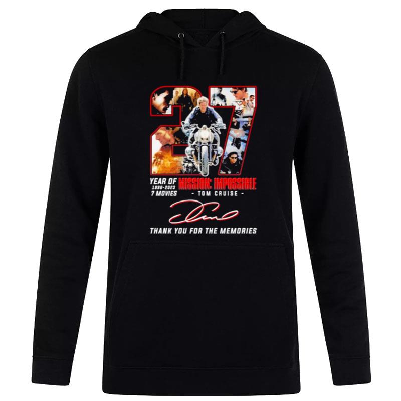 27 Year Of 1996 2023 7 Movies Mission Impossible Thank You For The Memories Signatures Hoodie