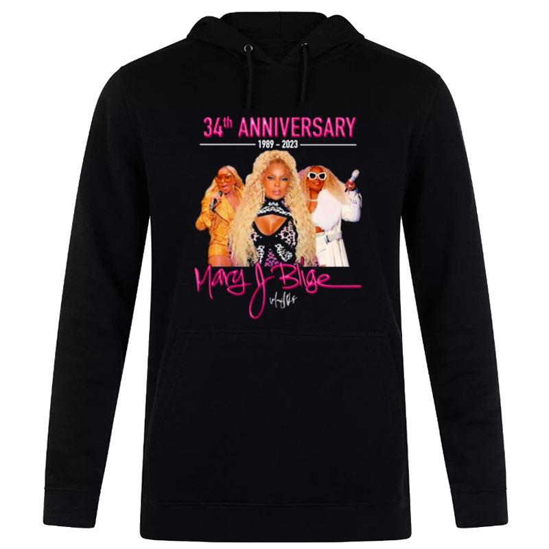 34Th Anniversary 1989 2023 Mary J Blige Signature Hoodie