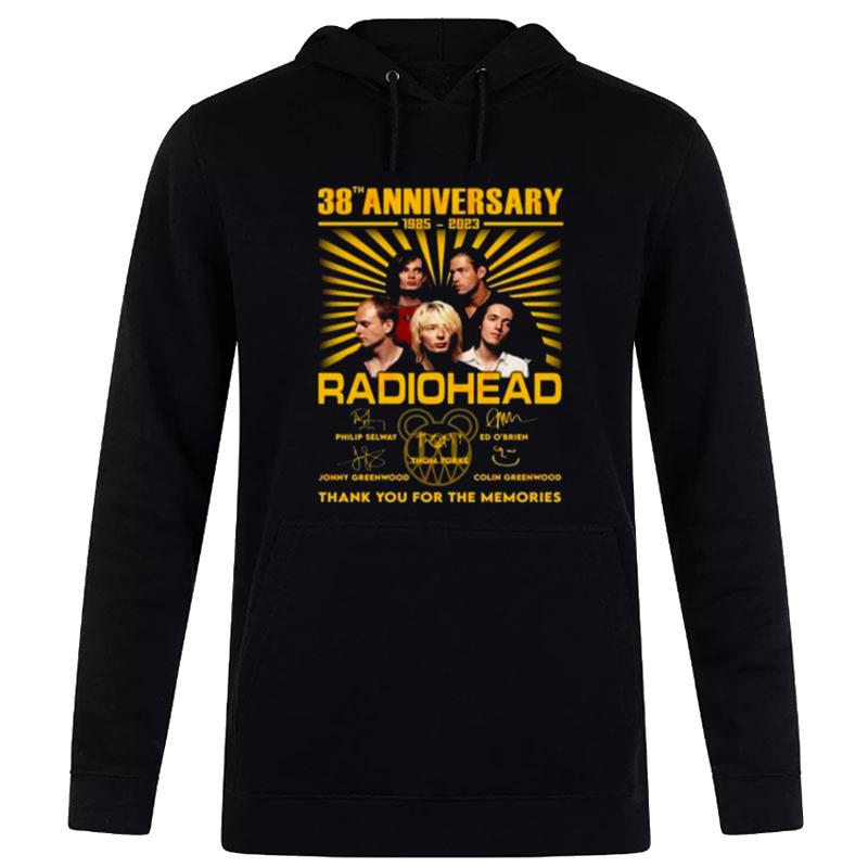 38Th Anniversary 1985 - 2023 Radiohead Thank You For The Memories Signature Hoodie