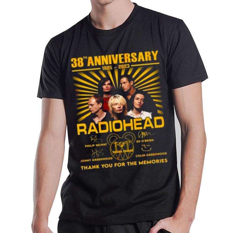 38Th Anniversary 1985 - 2023 Radiohead Thank You For The Memories Signature T-Shirt