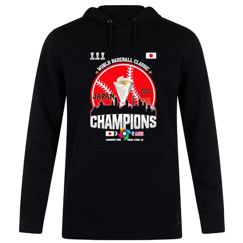 3X World Baseball Classic Champions Japan Baseball Legend 2023 Hoodie