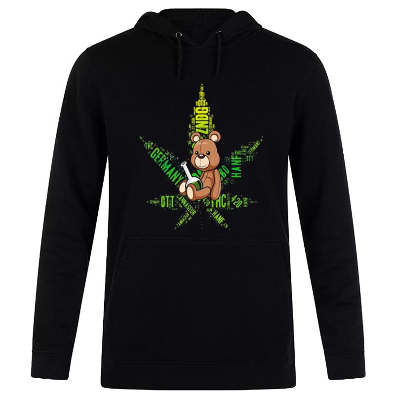 420 Cannabis Bear Bong Stoner Weed Hoodie