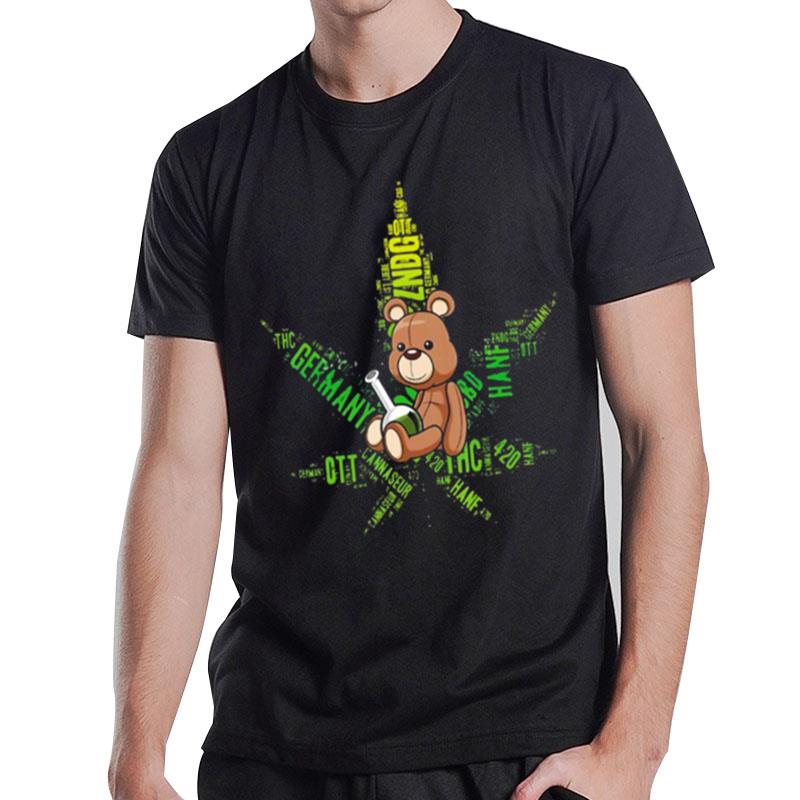 420 Cannabis Bear Bong Stoner Weed T-Shirt