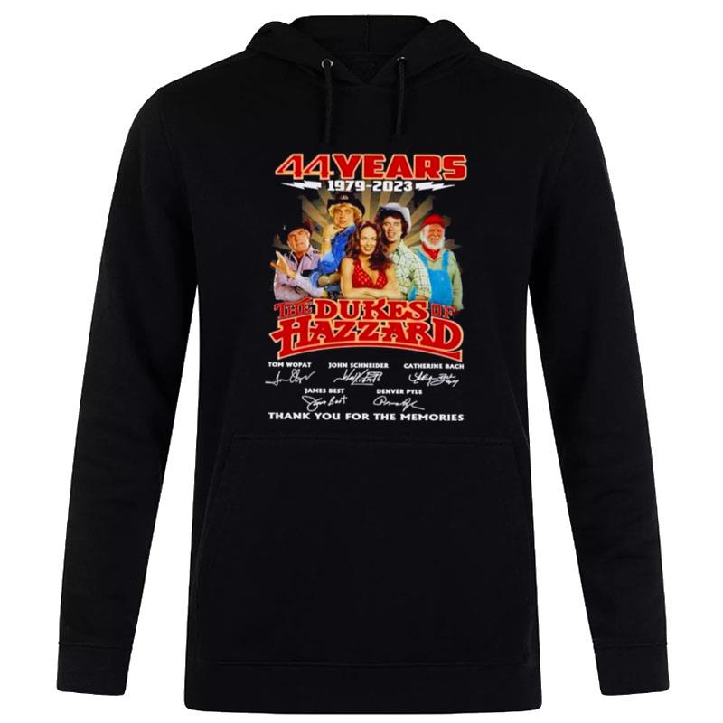 44 Years 1979 2023 The Dukes Of Hazzard Signatures Thank You For The Memories Hoodie