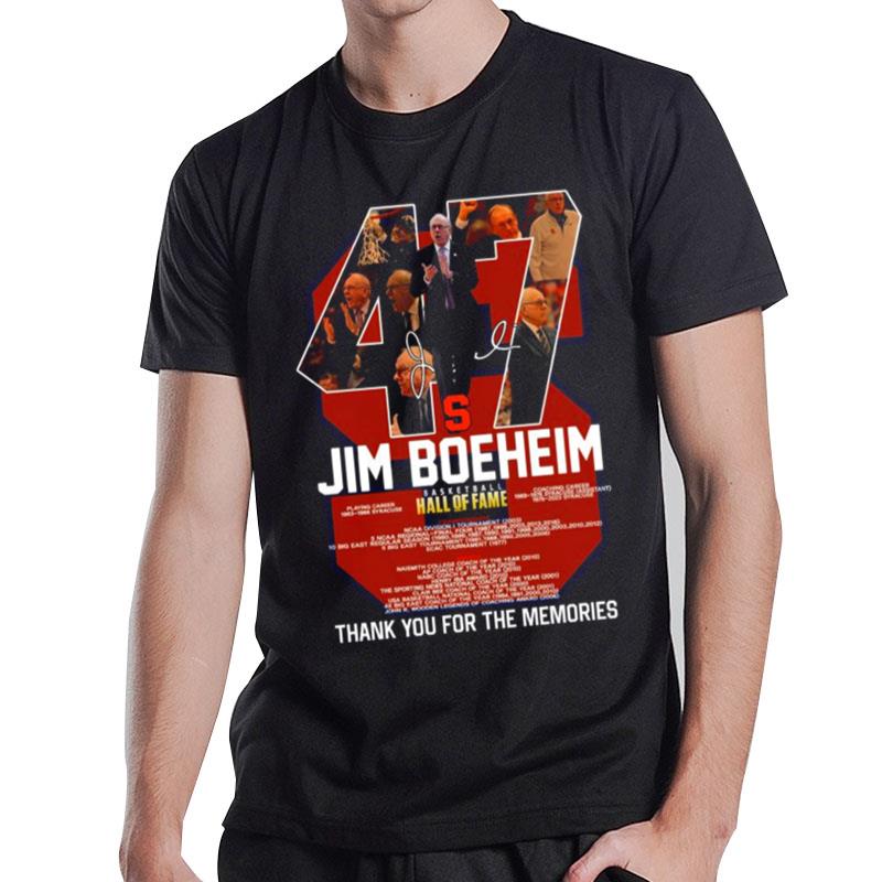 47 Jim Boeheim Basketball Hall Of Fame Thank You For The Memories 2023 T-Shirt