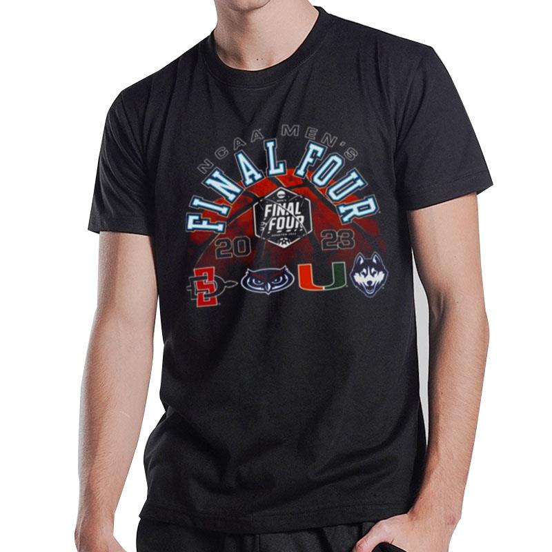 4 Teams Basketball Ncaa Mens Final Four 2023 Retro T-Shirt