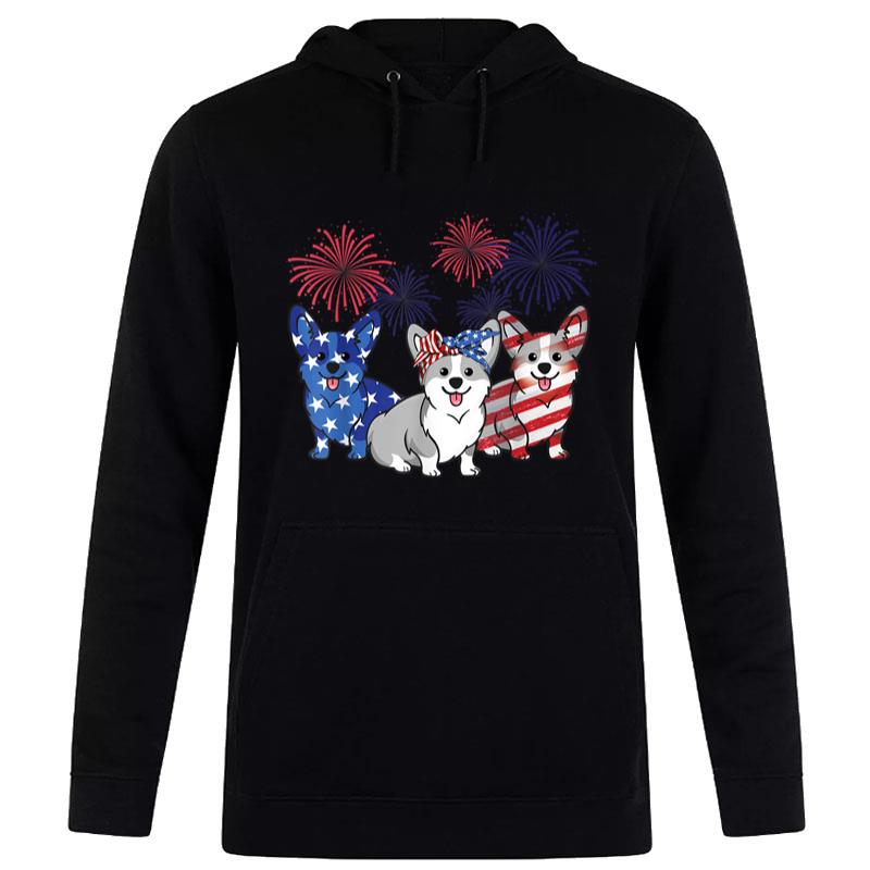 4th Of July American Flag Corgi Patriotic Dog Mens Womens Women T-Shirt